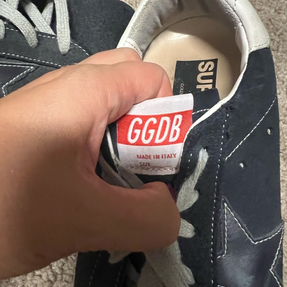 Golden Goose Super star rare navy suede sneakers US 9 - Picture 3 of 10